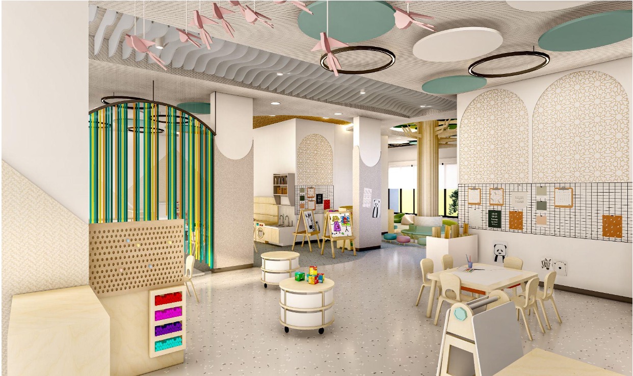 Modern international school in the UAE featuring innovative learning environments and interactive classrooms.