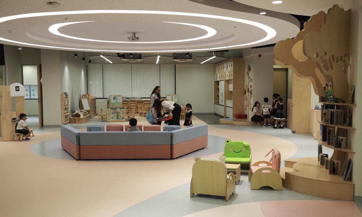 Preschool franchise interior design with child-friendly learning zones FinlandWay-inspired environments focus on functionality, simplicity, and child autonomy, not overstimulation.