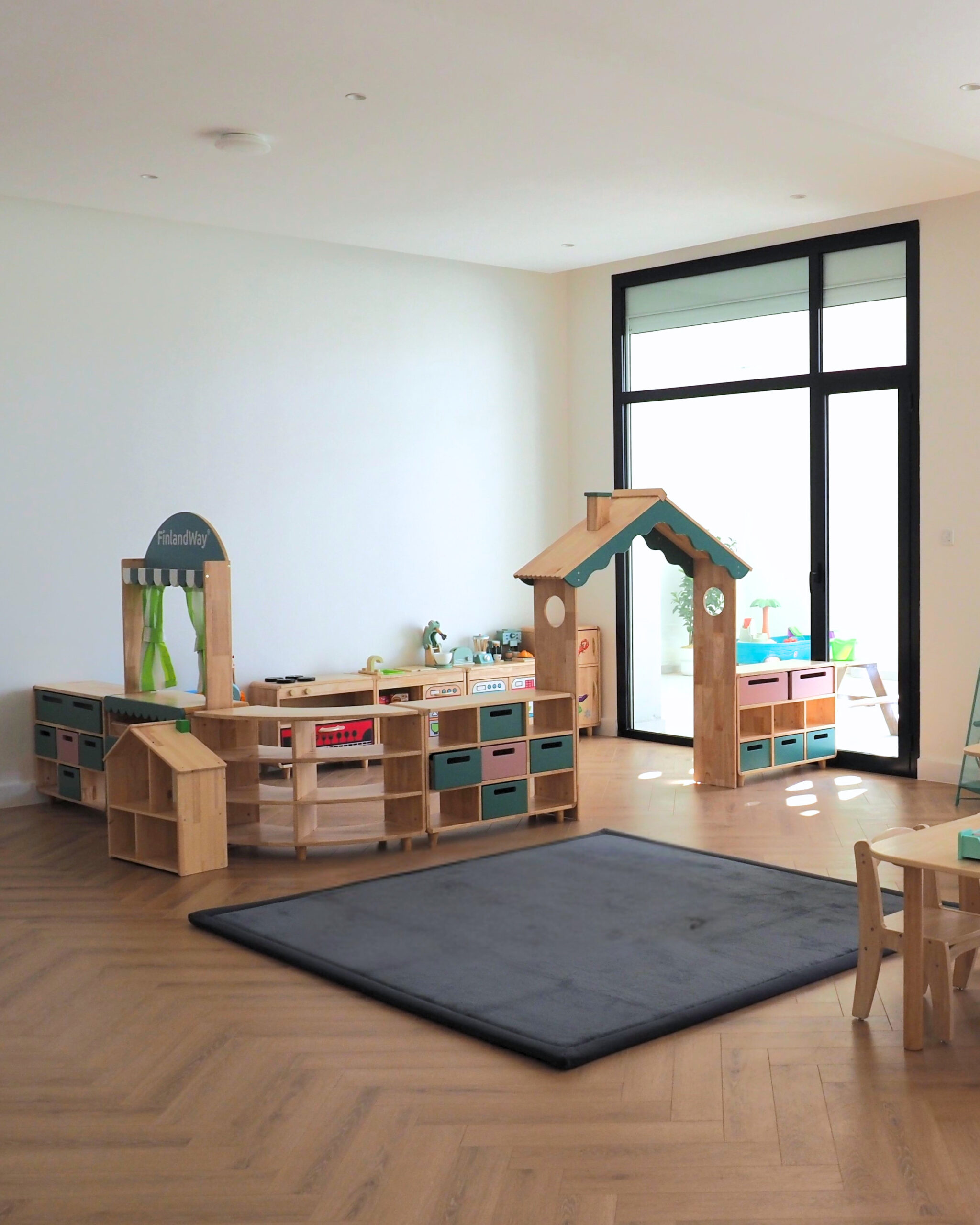 Modern FinlandWay®-inspired classroom environment after transition from traditional model 
