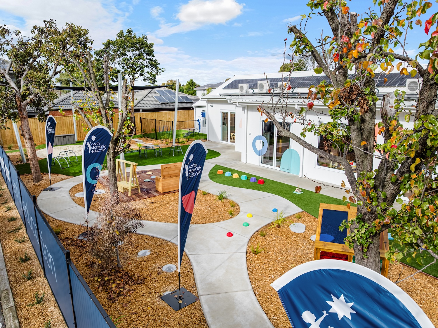 Outdoor learning environment design at a modern FinlandWay® early years school